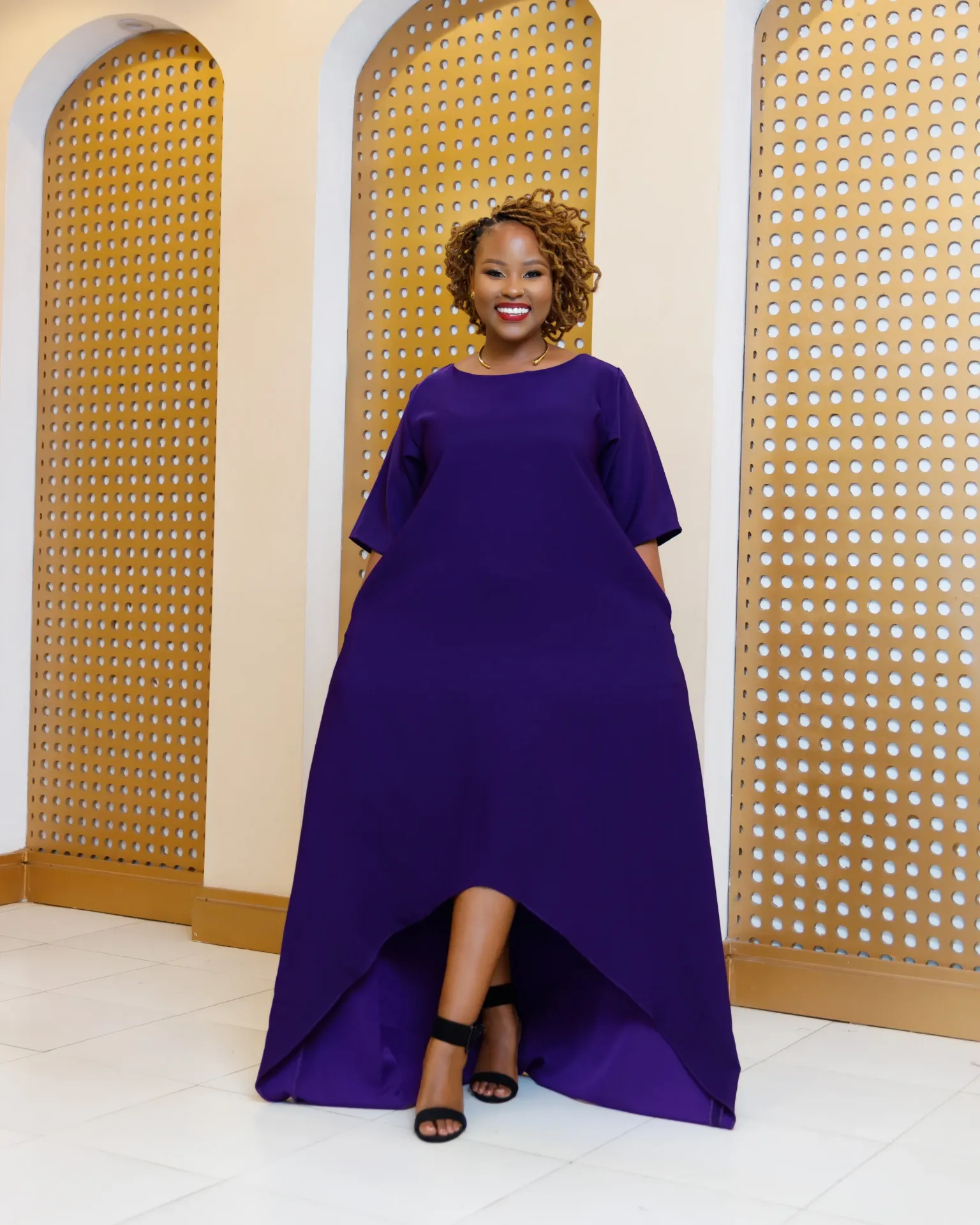 [Purple] Saito Dress Purple (2XS)