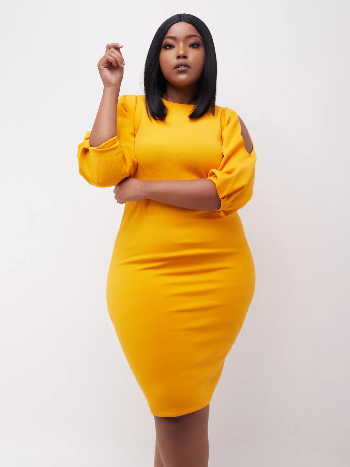 Titila Dress Mustard Yellow