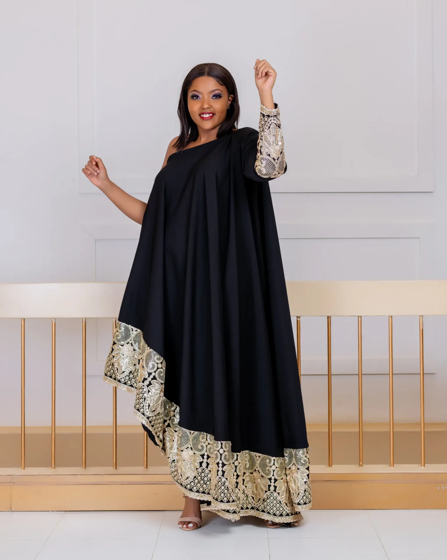 [Black] Titimet Arabic Dress (2XS)
