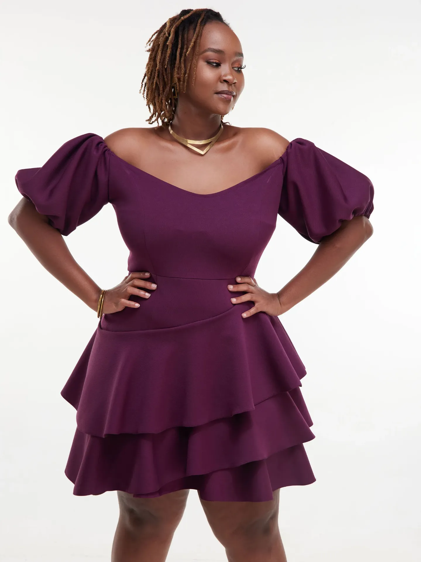 [Burgundy] Turo Dress Burgundy (2XS)