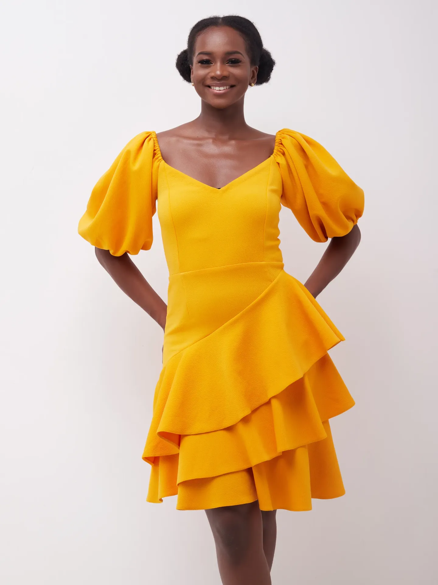 Turo Dress Mustard Yellow