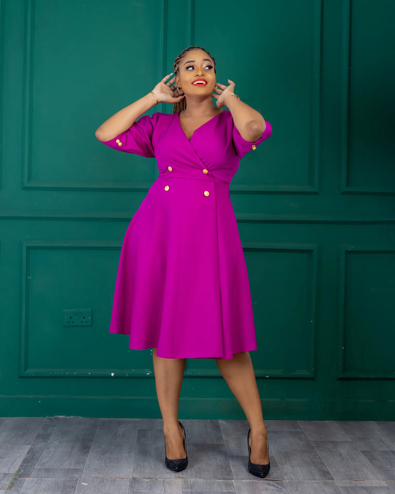Tuva Dress Fuchsia