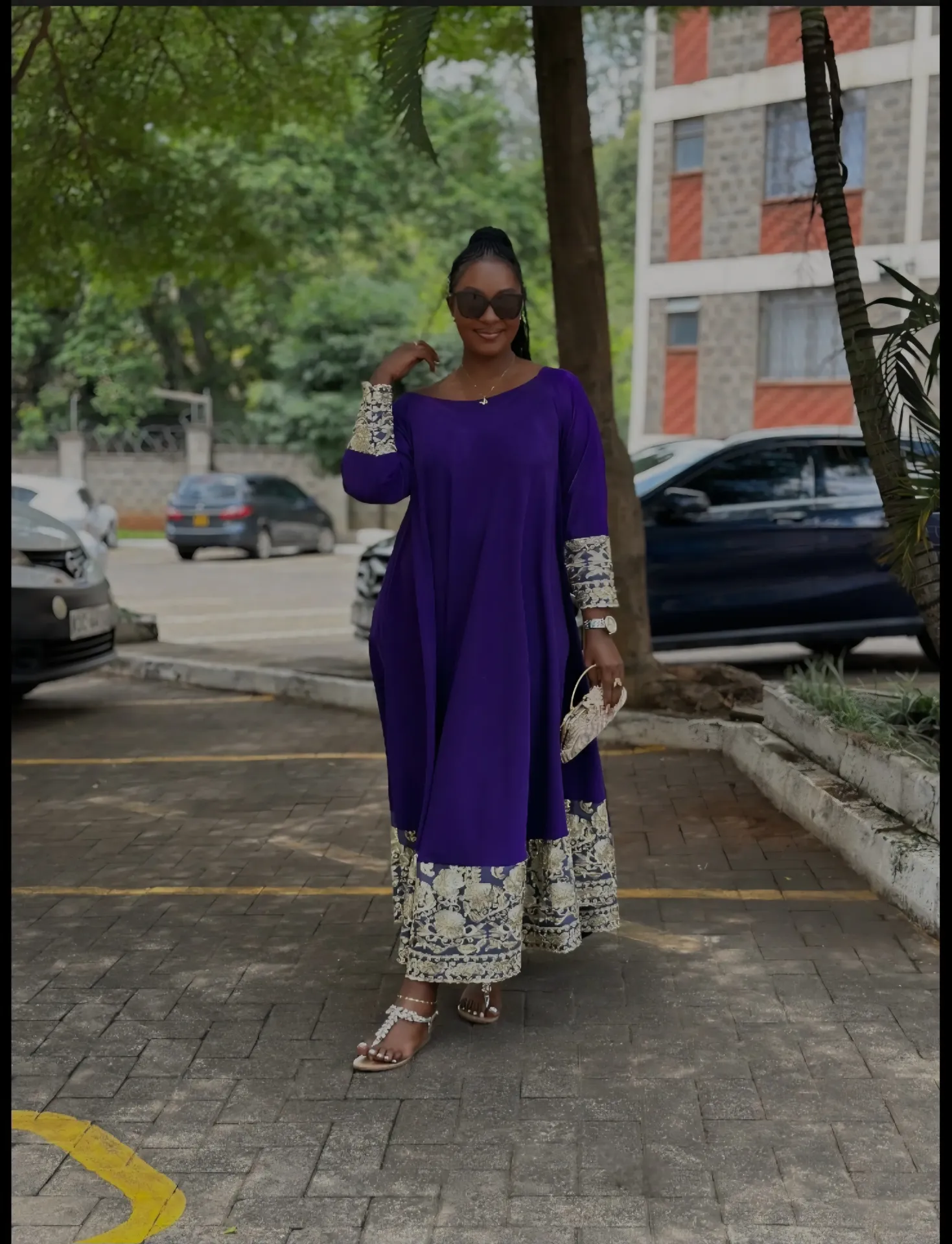 Waondo Arabic Dress Purple Same Level