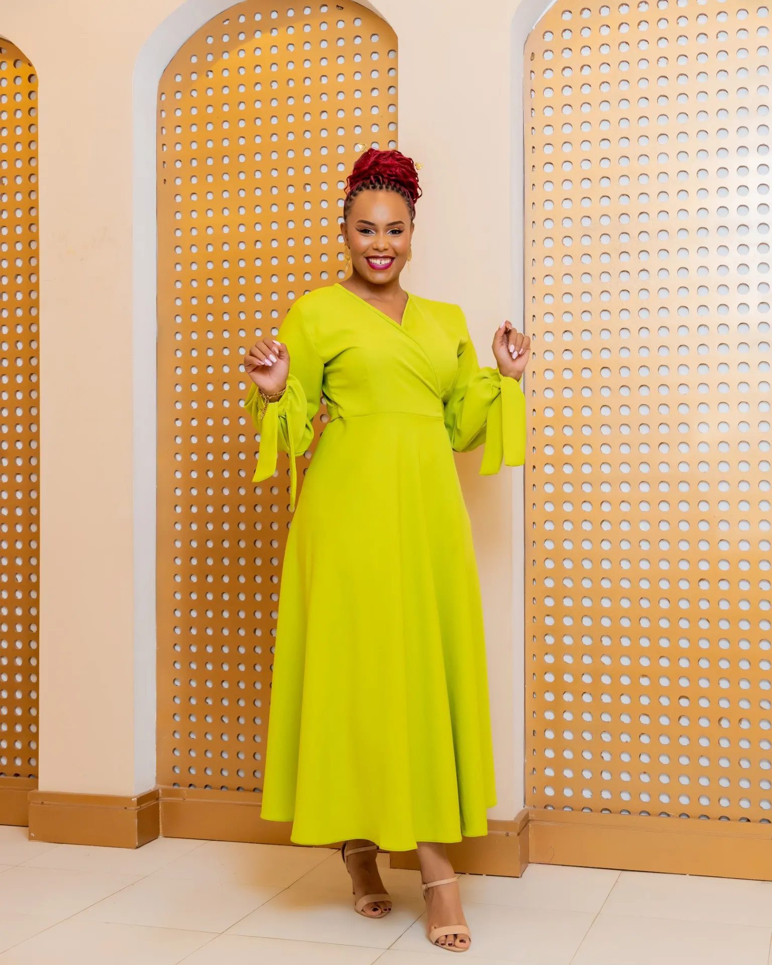 [Red] Asali Maxi Dress Mustard Yellow (2XS)