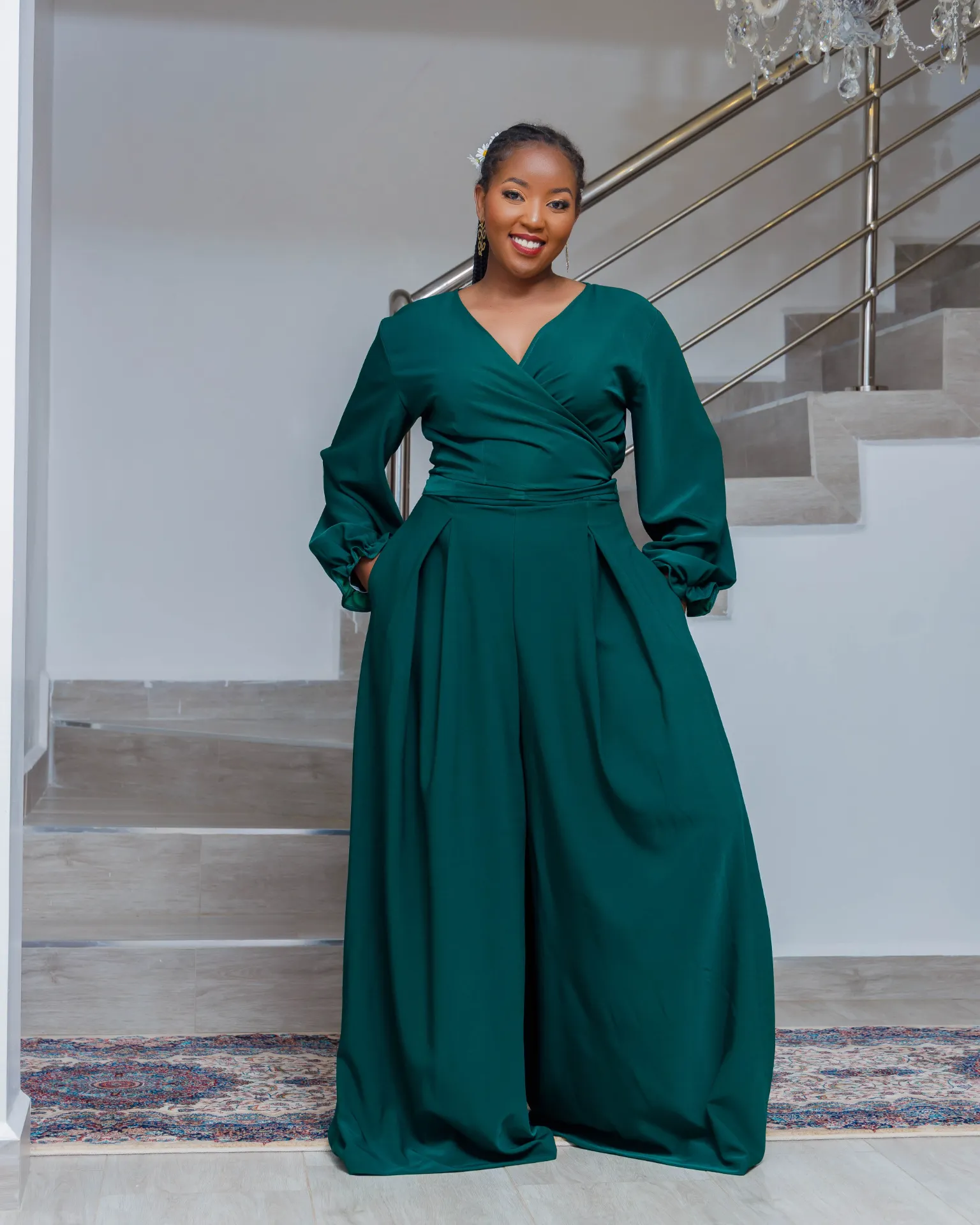 Asumbi Wrap Top Only Emerald Green