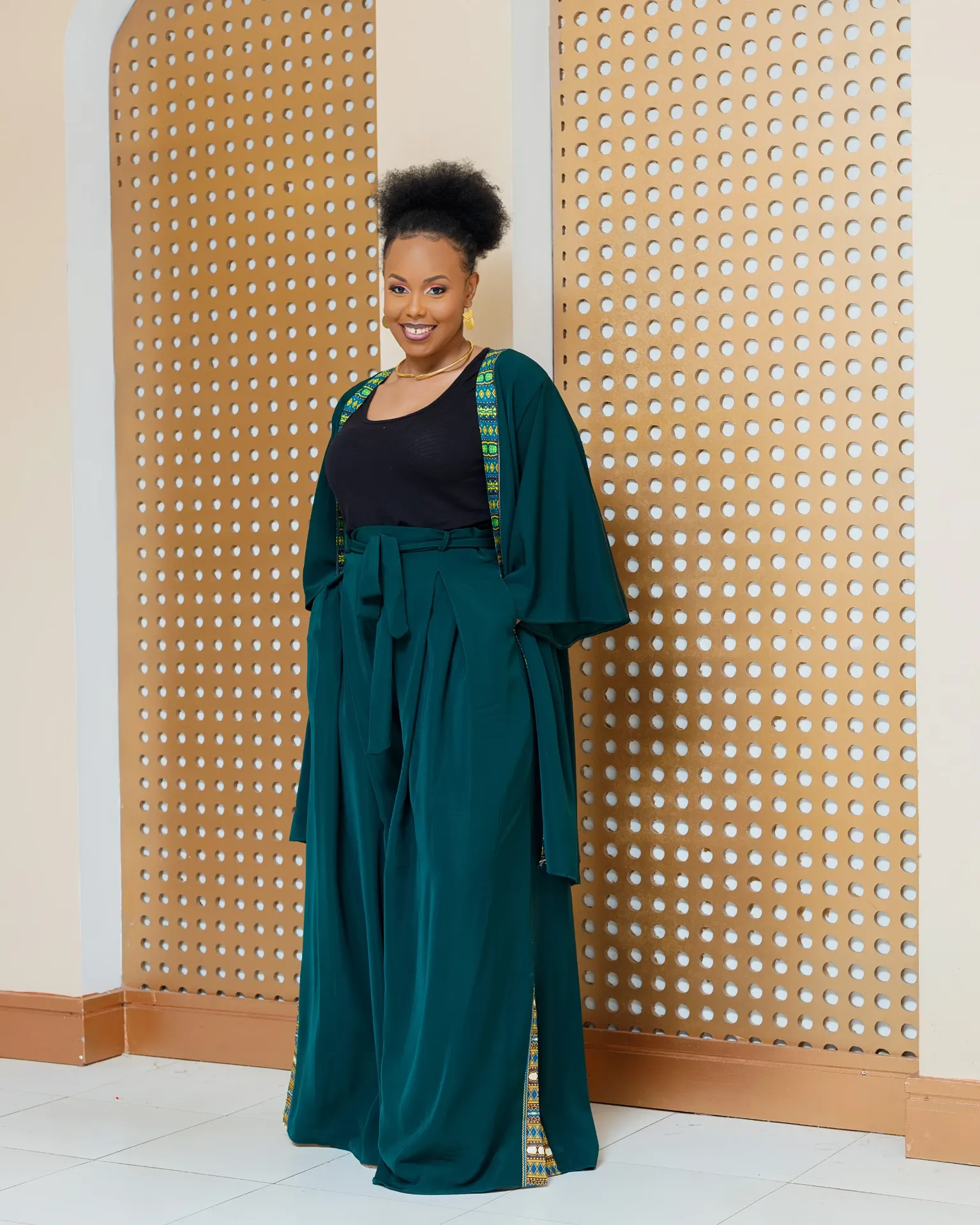 Enchoro Palazzo ONLY WITHOUT Kimono - Emerald Green
