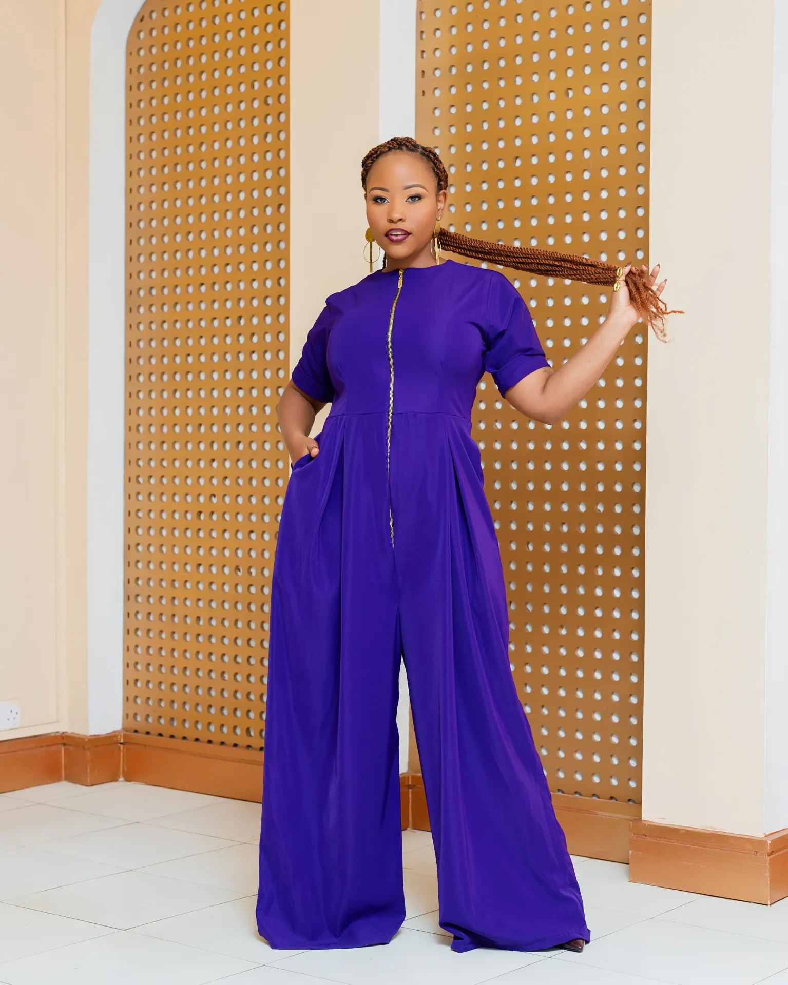 [PURPLE] Kayata Jumpsuit - Purple (2XS)