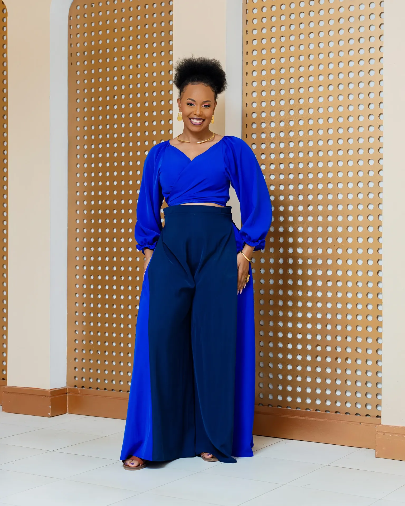 Asuna Palazzo ONLY WITHOUT Top - Navy/Royal Blue