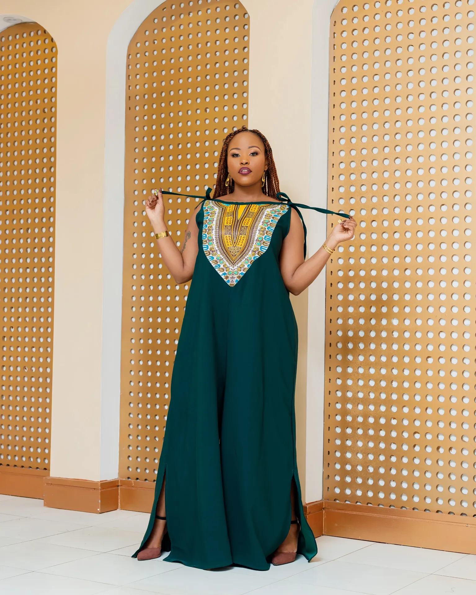 [GREEN] Enchoro Jumpsuit - Emerald Green (2XS)