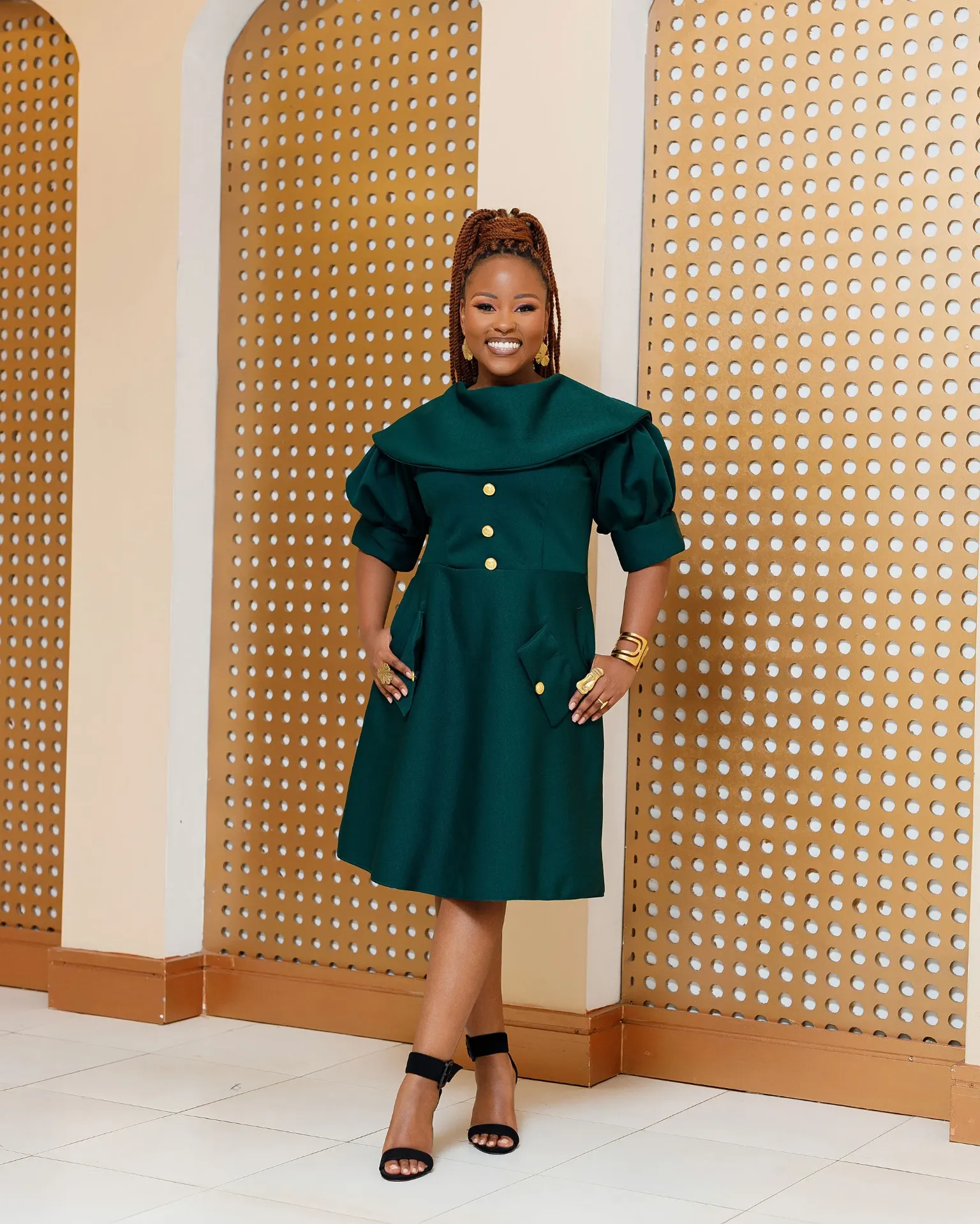 [Emerald Green] Kamae Dress - Emerald Green (2XS)