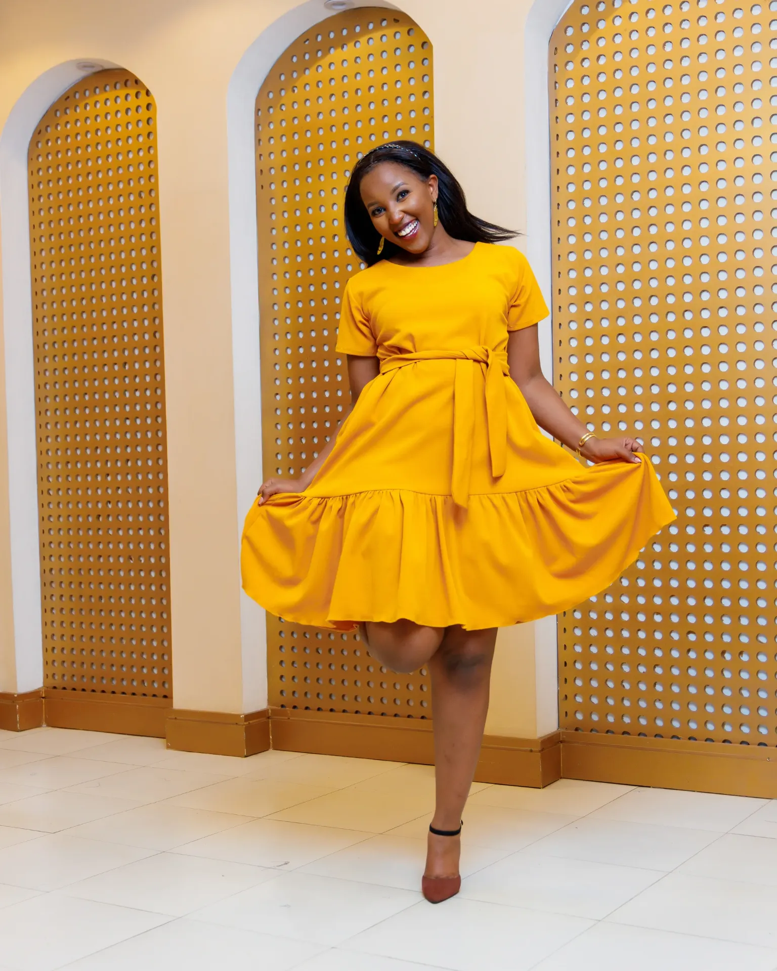 Galana Dress Mustard Yellow
