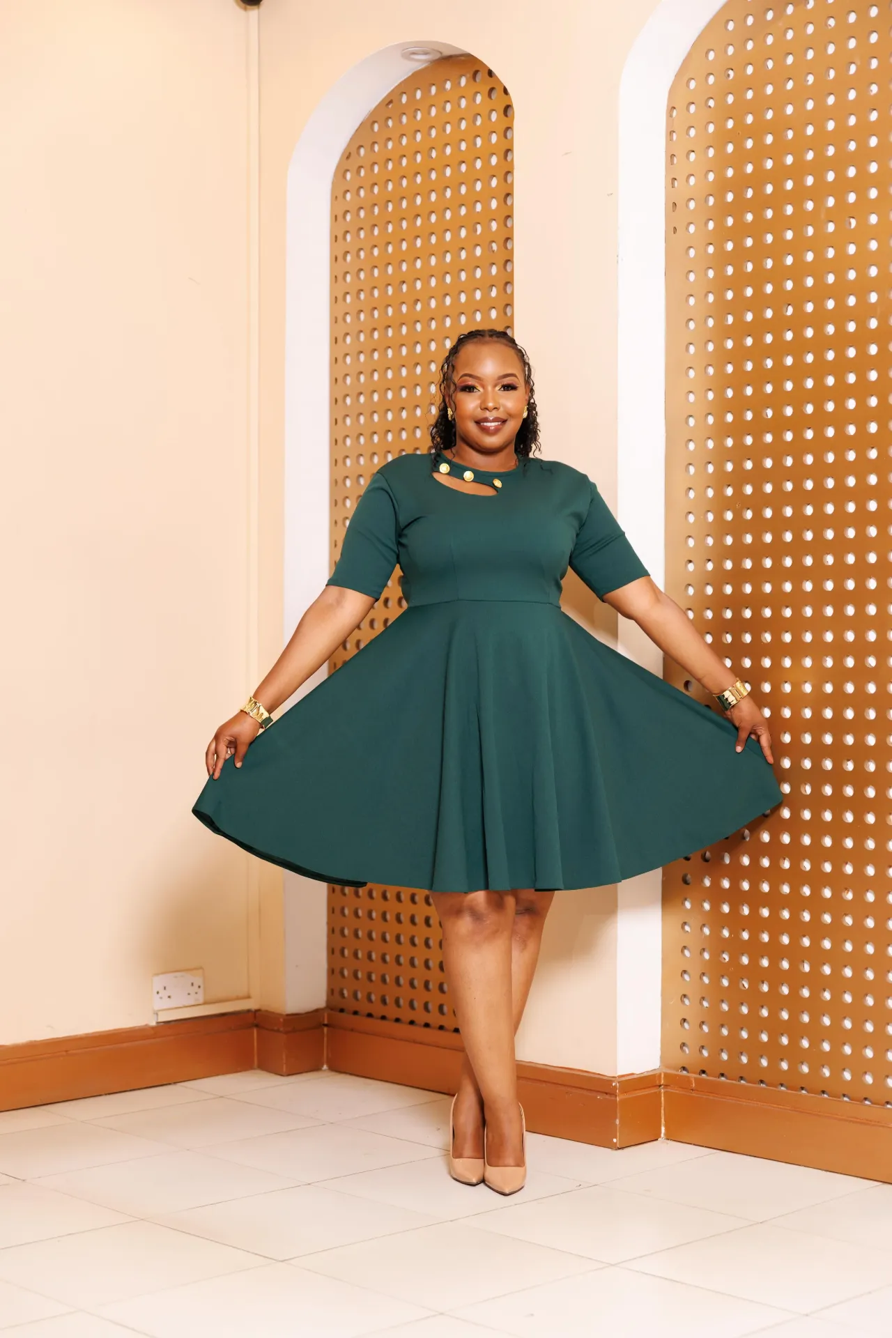 [GREEN] Adongo Dress - Emerald Green (2XS)