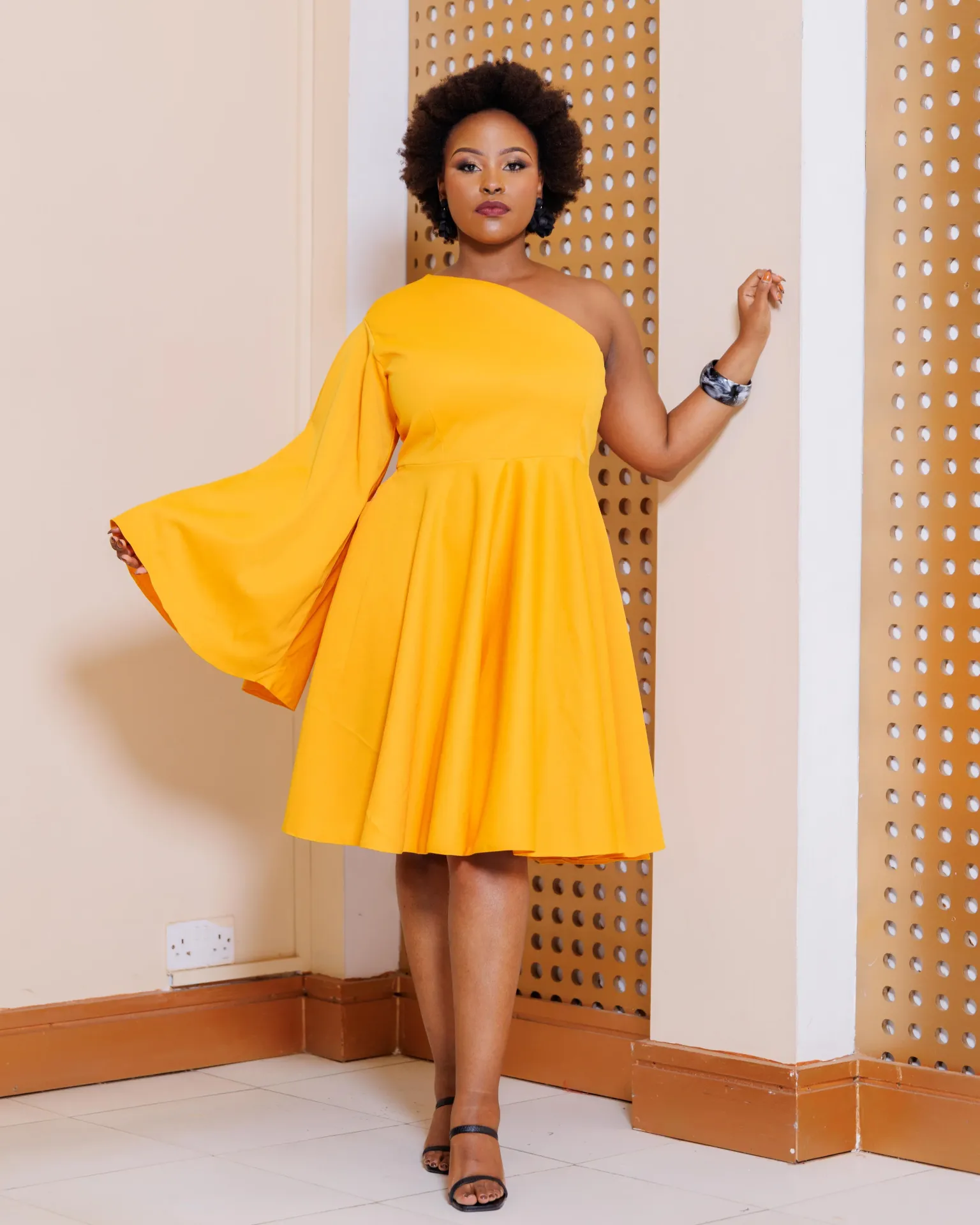 Akelo Dress - Mustard Yellow