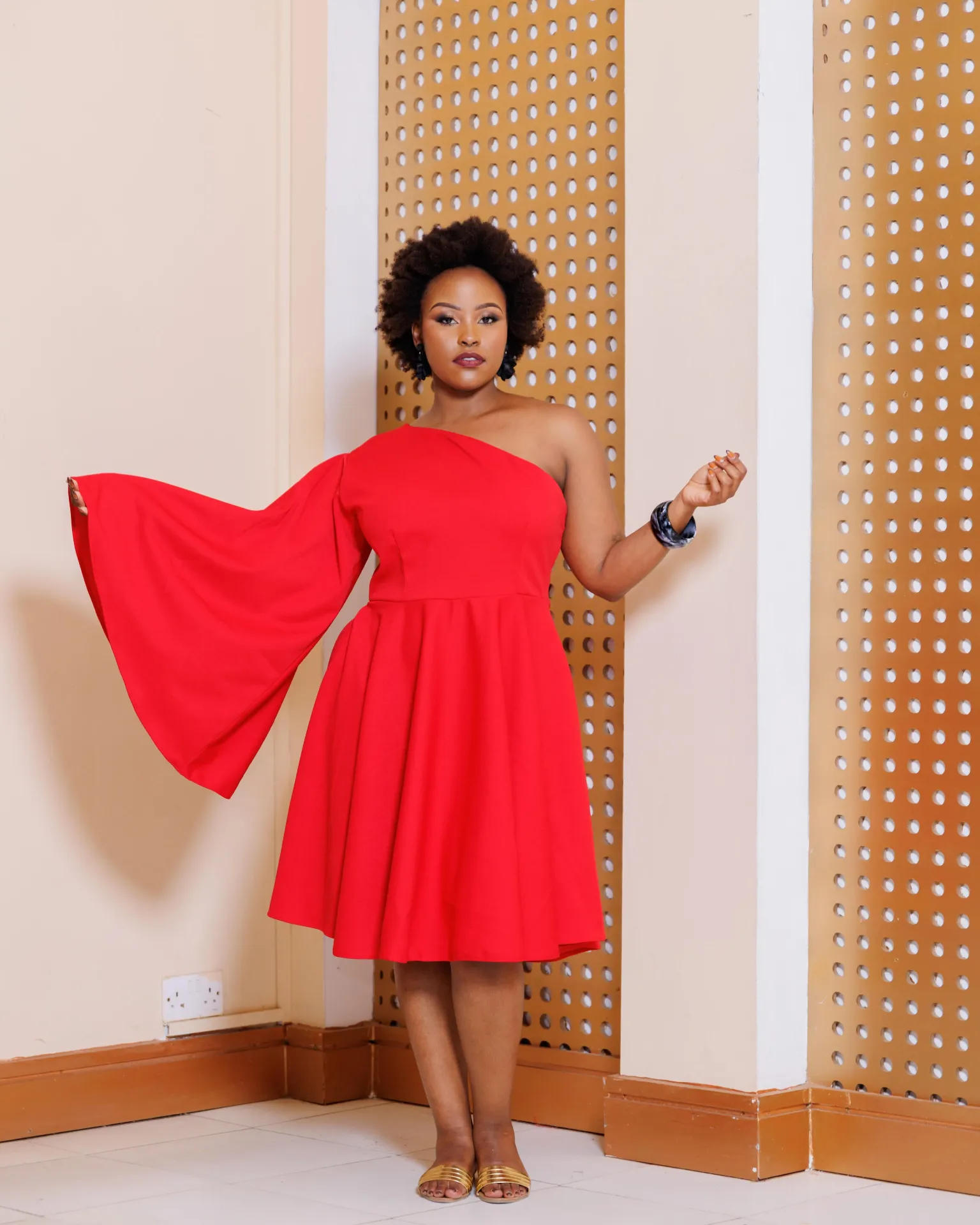 [RED] Akelo Dress - Red (2XS)