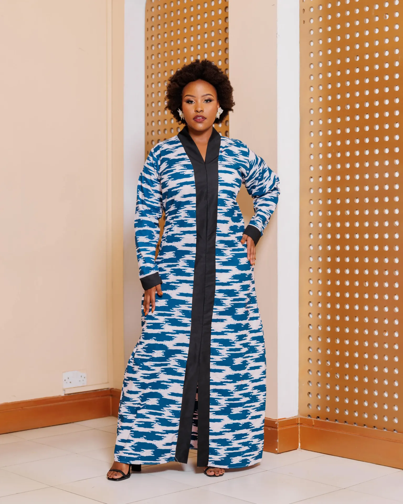 Kimuka Ankara Maxi Dress - Teal