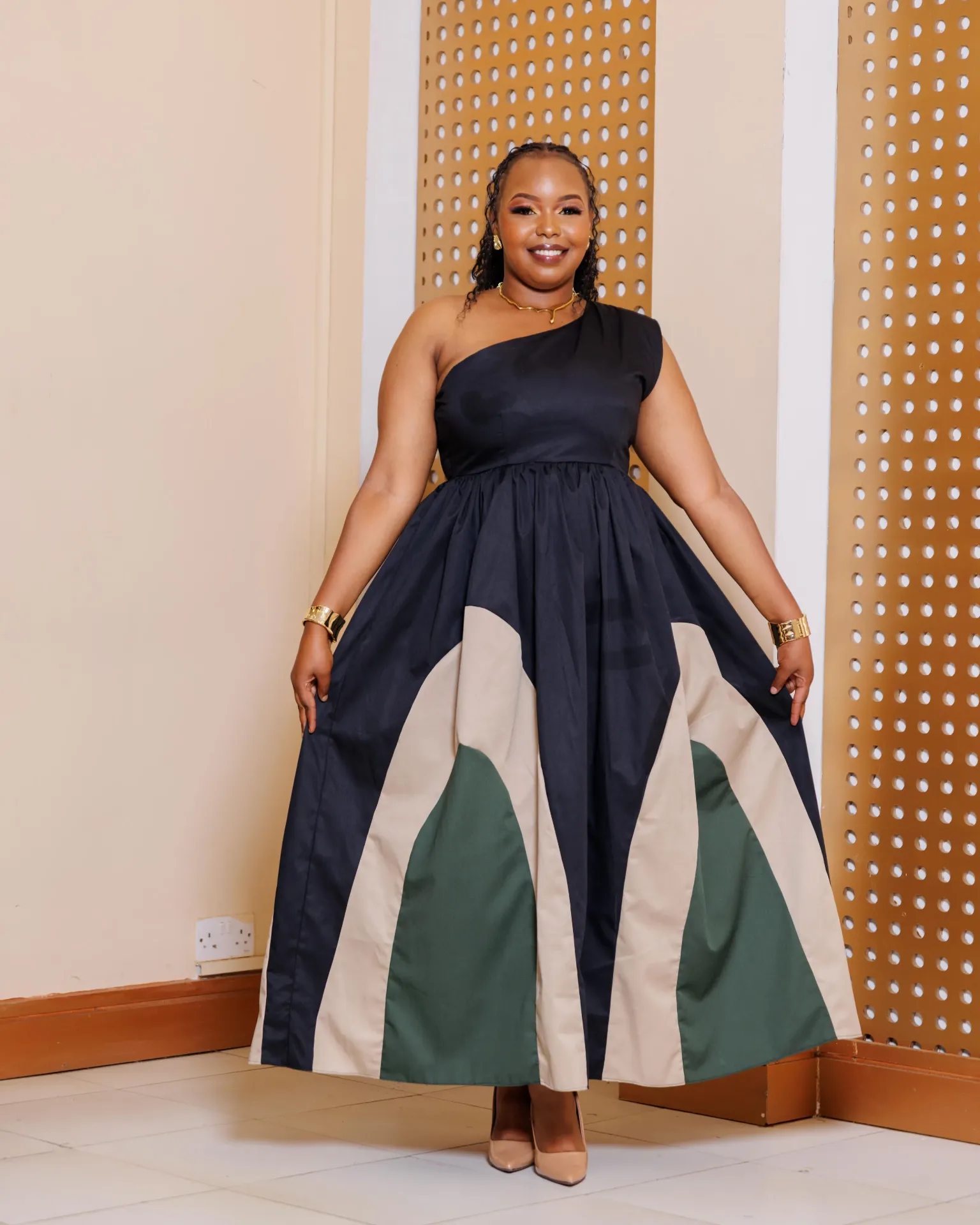 [GREEN] Kyamwani Cotton Maxi Dress - Green (2XS)