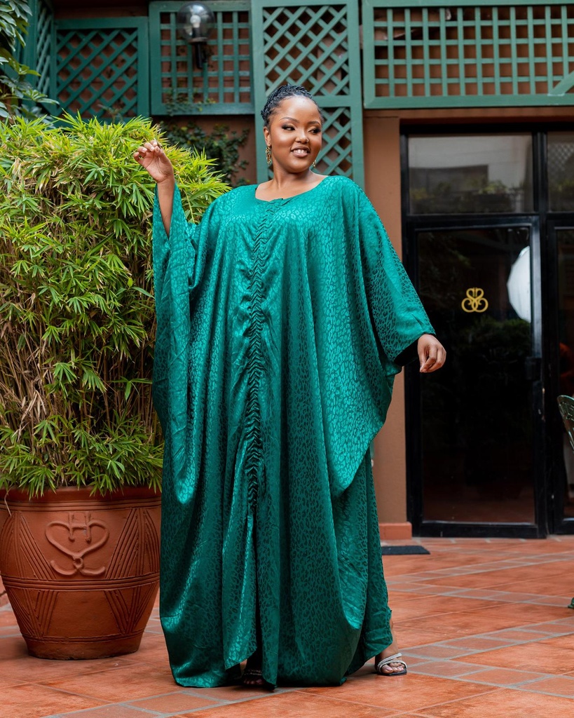 Alinjur Kaftan Dress - Emerald Green (2XS)
