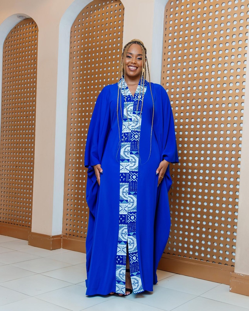 Ankara Akado Kaftan - Blue