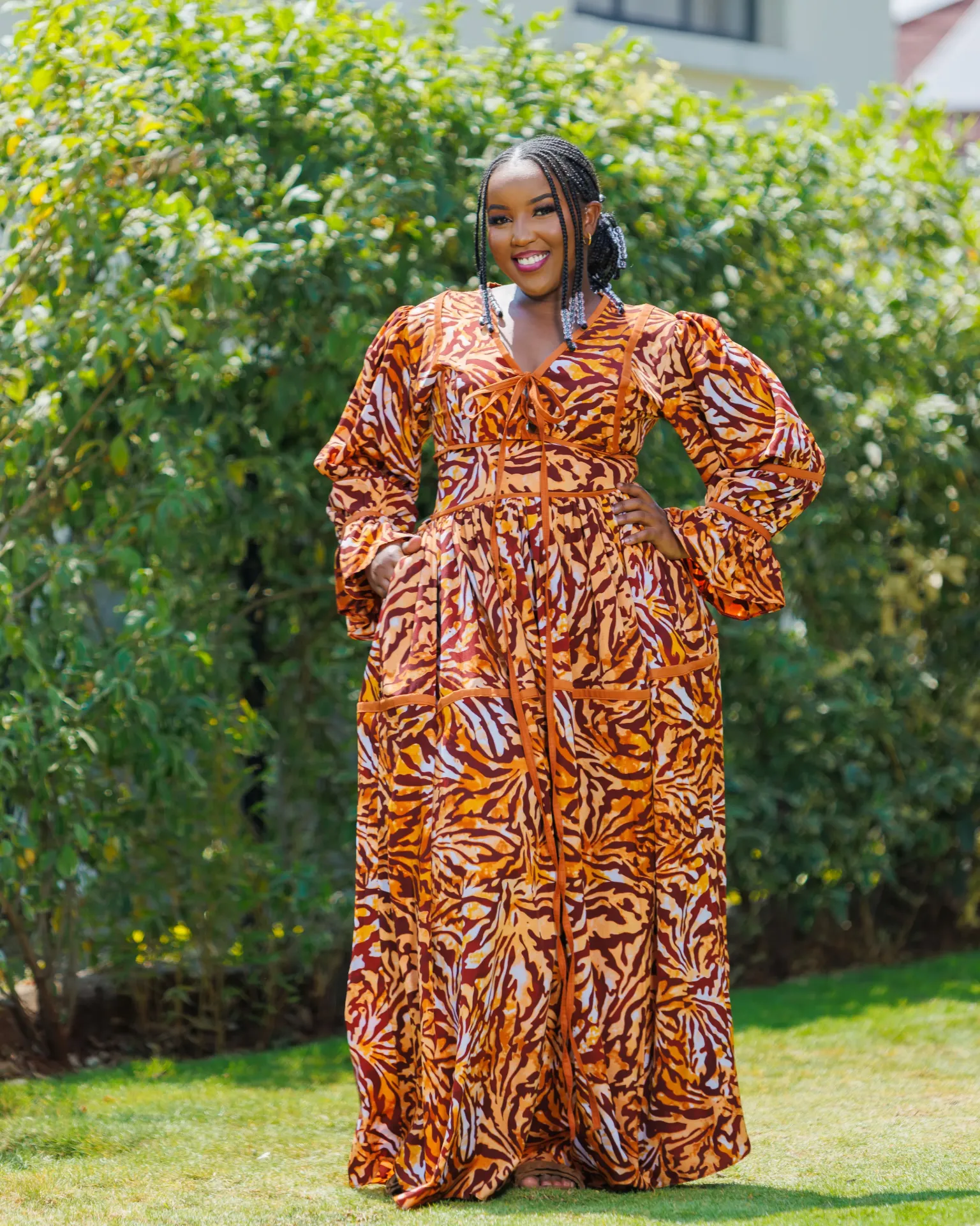 Orembe Maxi Dress Brown