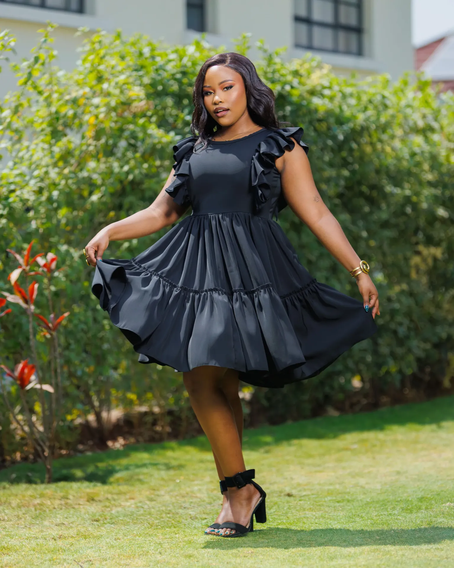 Imbo Knee Length Dress Black