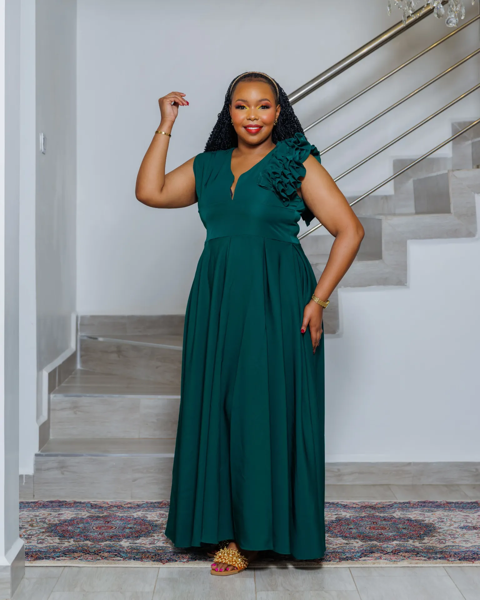 Ombeyi Maxi Dress Emerald Green
