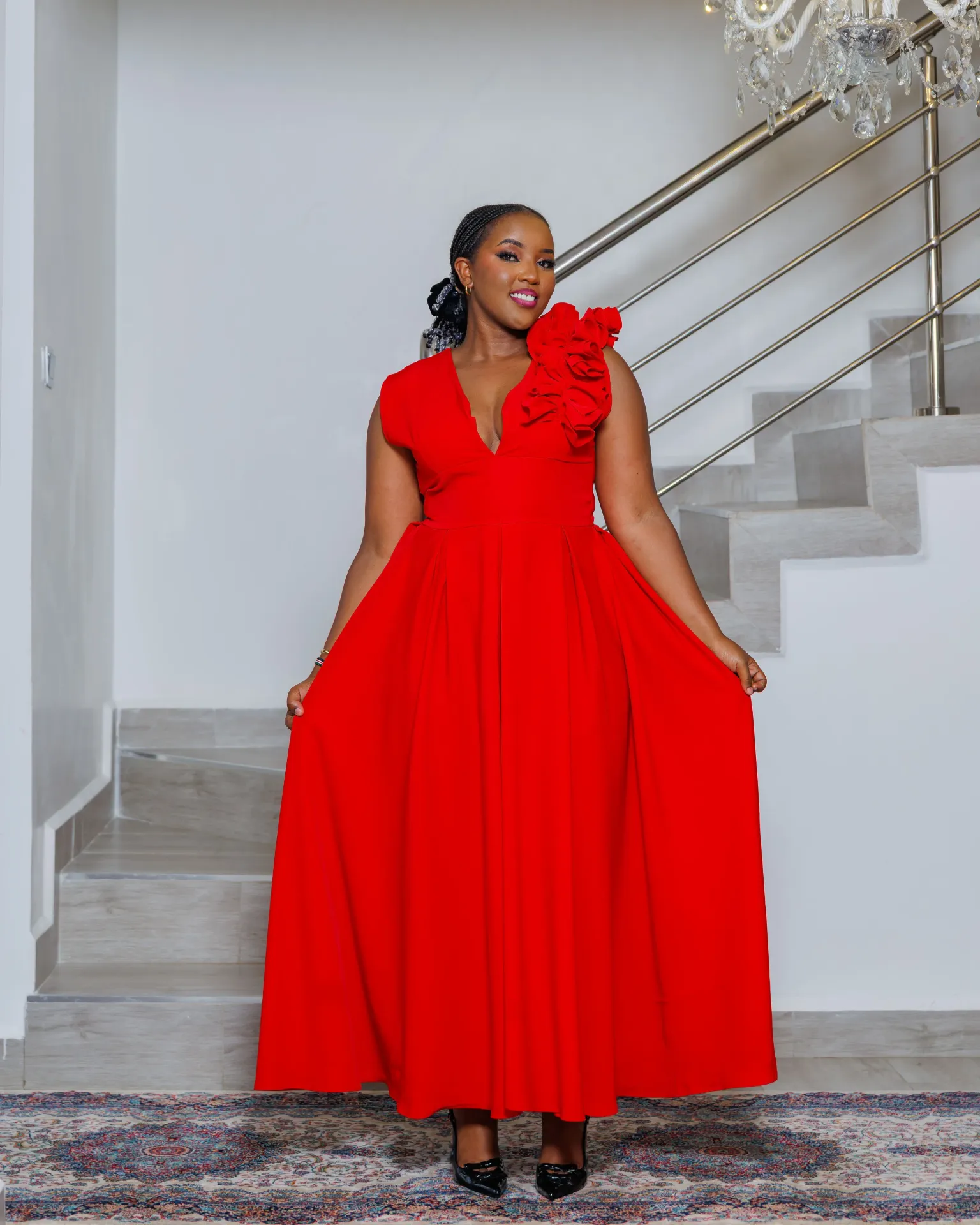Ombeyi Maxi Dress Red (2XS)