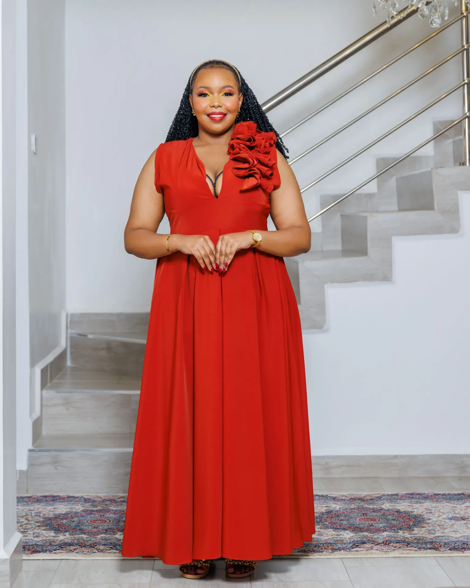 Ombeyi Maxi Dress Burnt Orange (2XS)