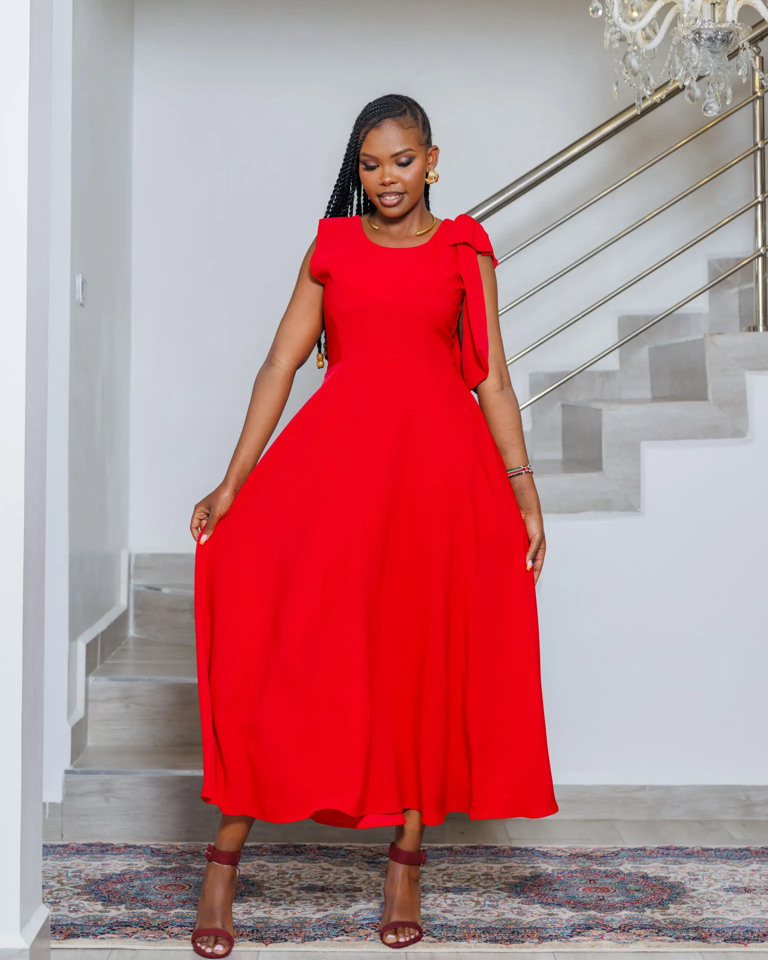 Sabaot Maxi Dress Red (2XS)
