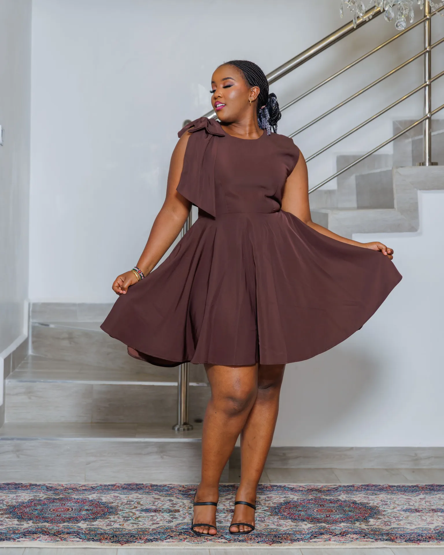Sabaot Knee Length Chocolate Brown