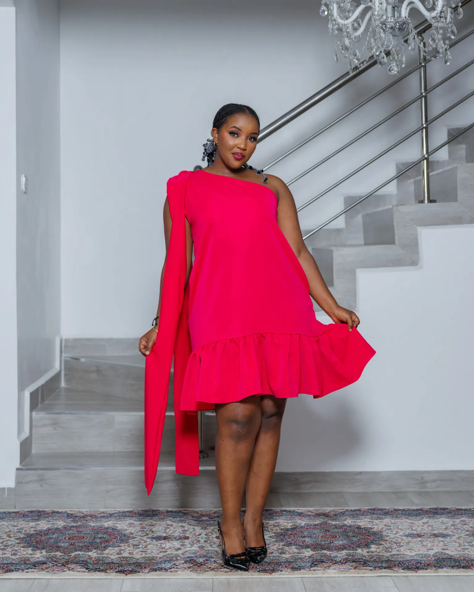 Kitum Shift Dress Hot Pink