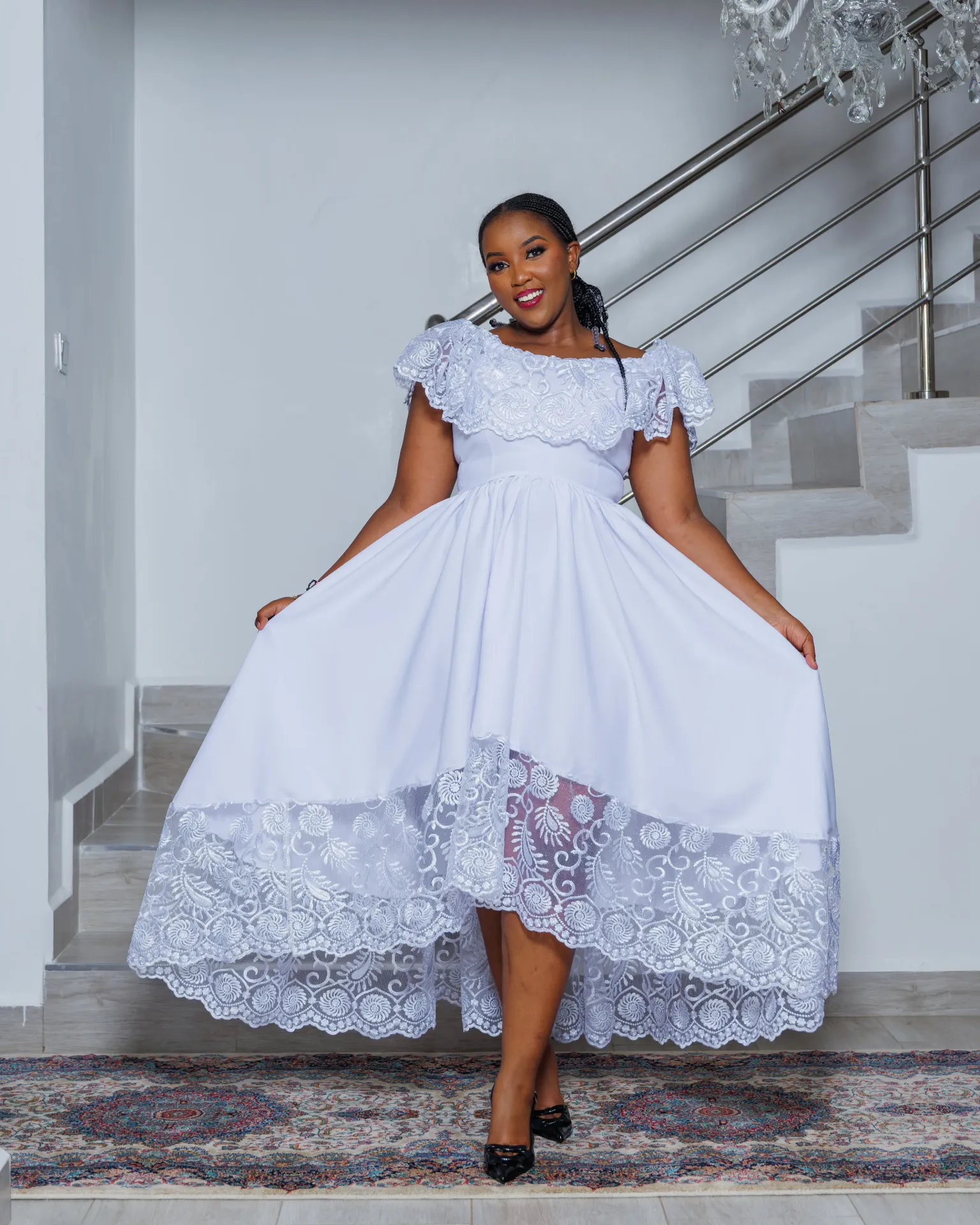 Lugari Maxi Dress White (2XS)