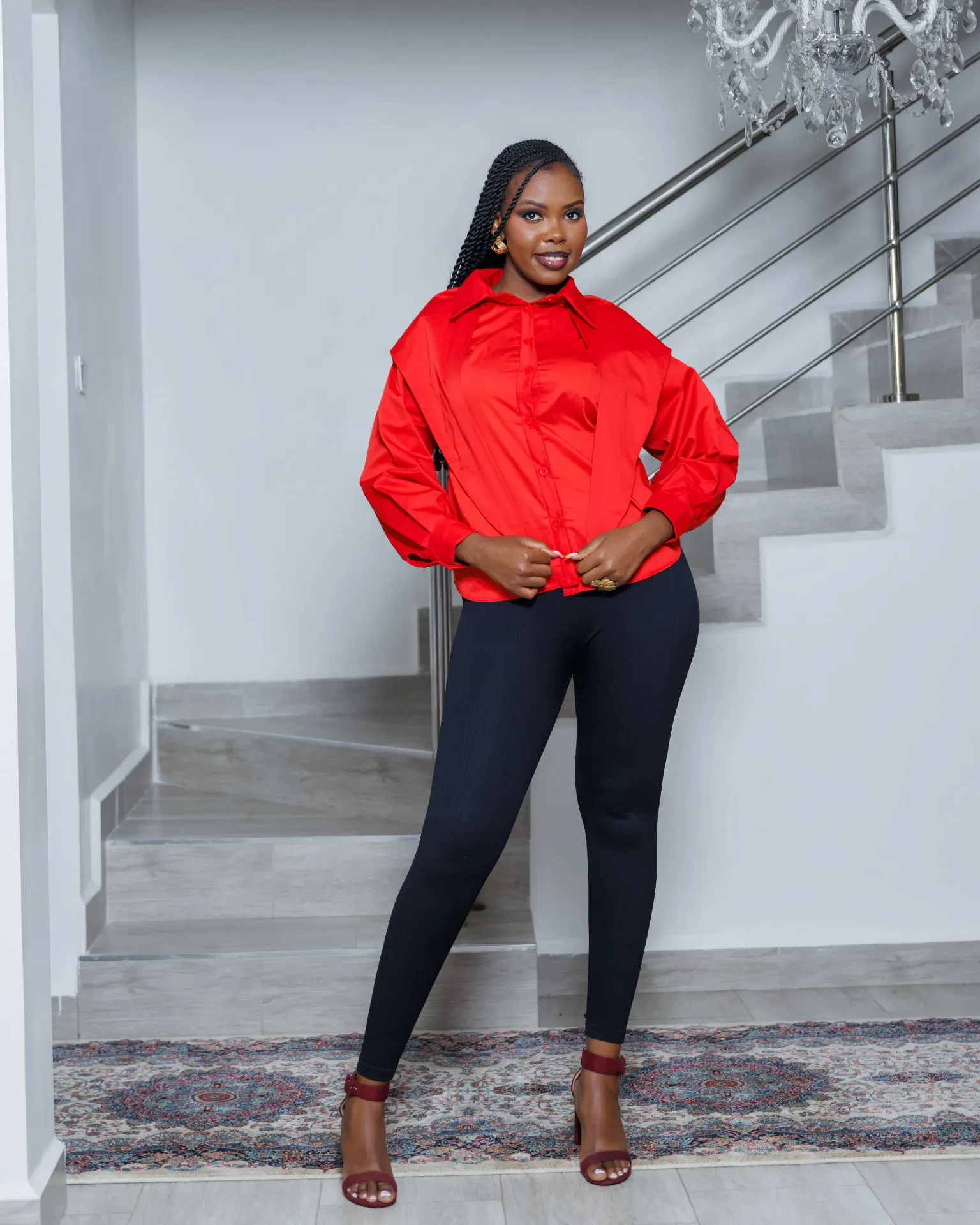 Kagwe Blouse Red