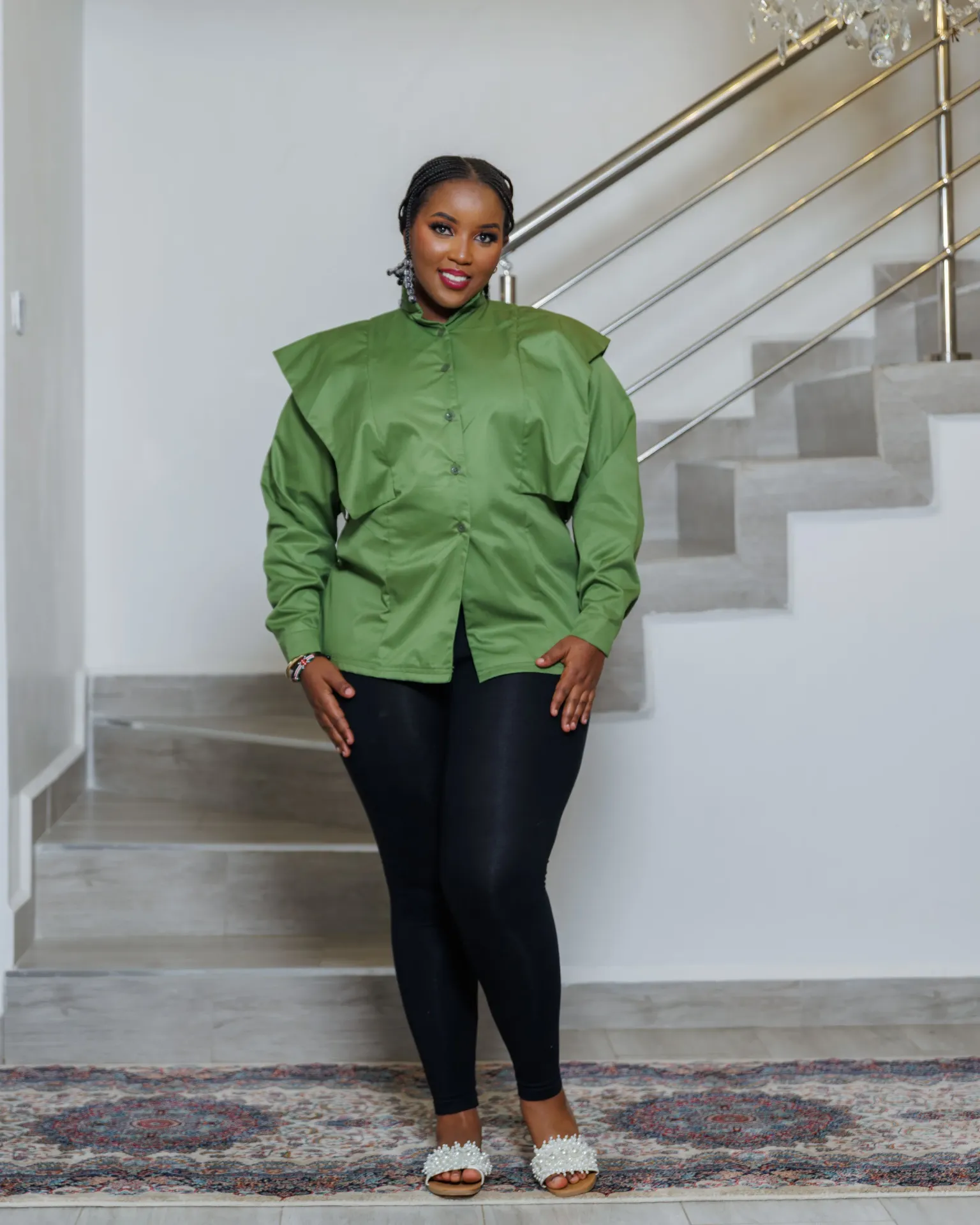 Thange Blouse Jungle Green