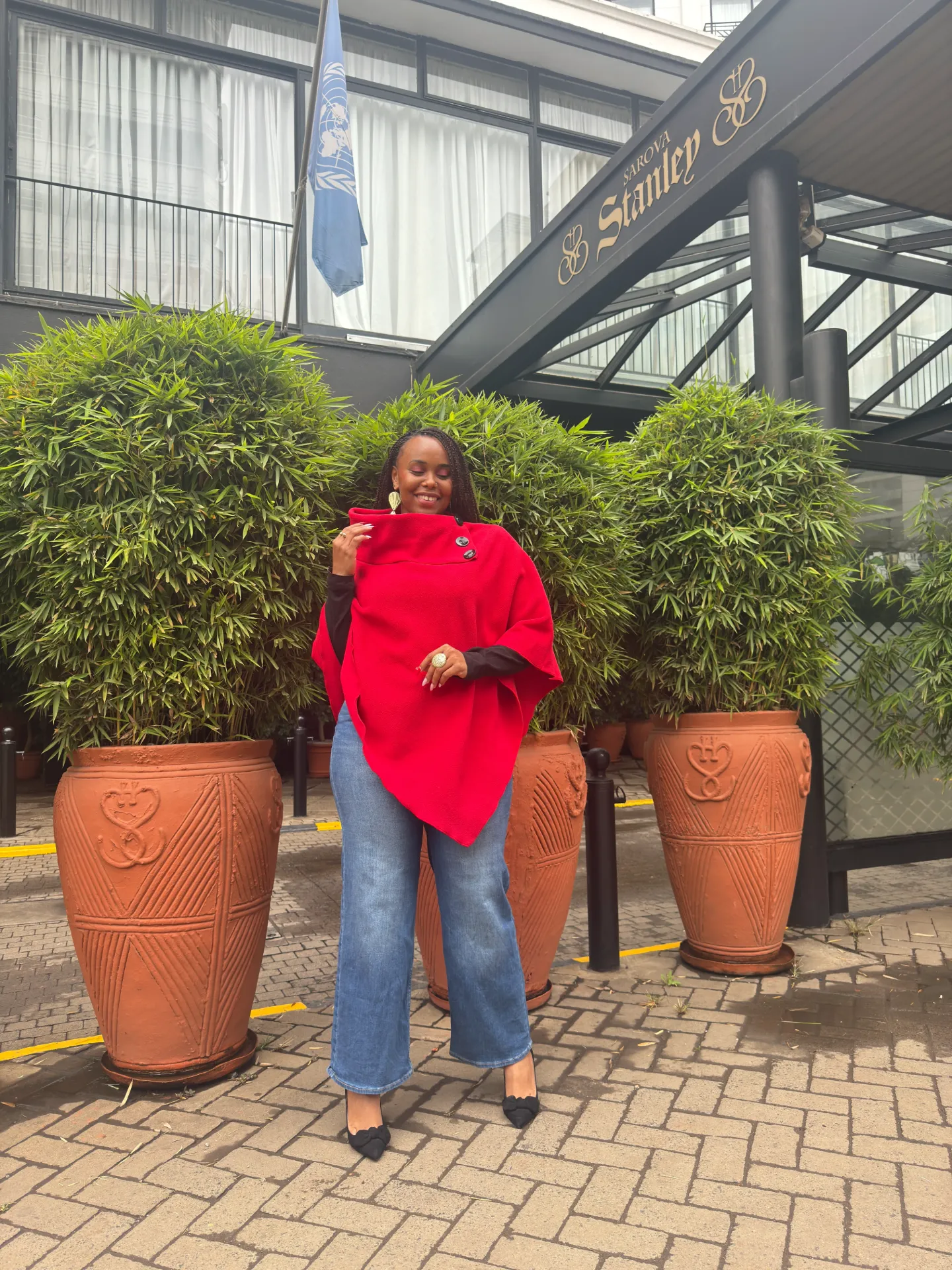Imenti Poncho - Red