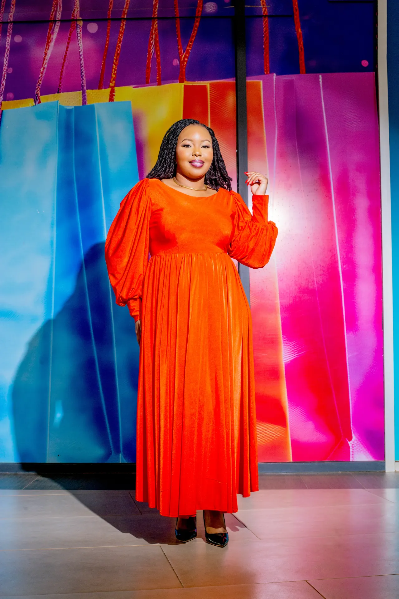 Mirogi Evening Dress - Orange
