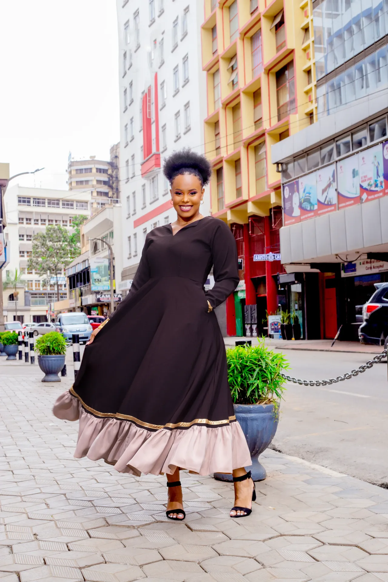 Ekero Maxi Dress - Chocolate Brown