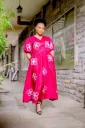 Bondo Cotton Maxi Dress - Pink