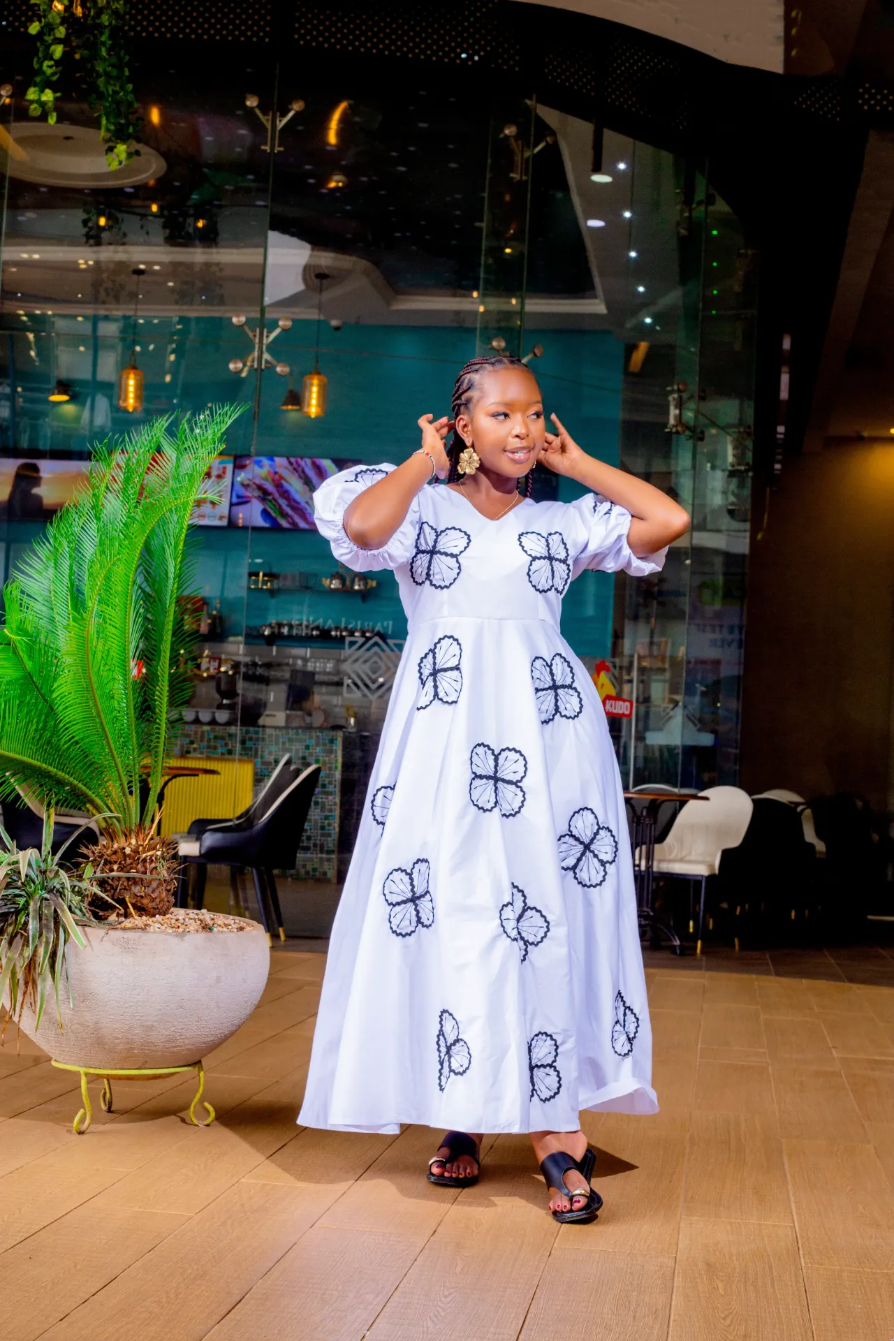 Bondo Cotton Maxi Dress - White