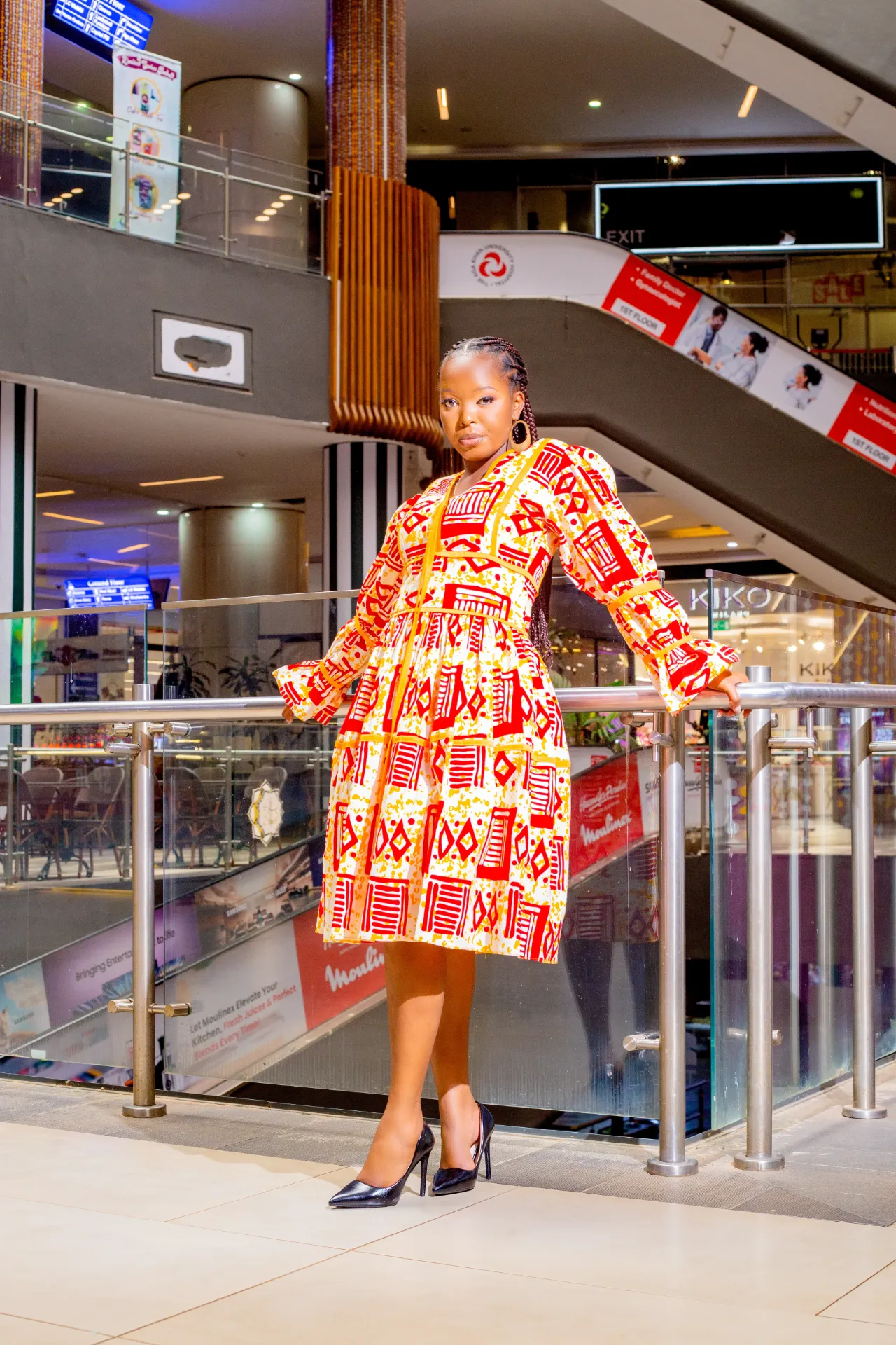 Sena Ankara Dress - Multi Red