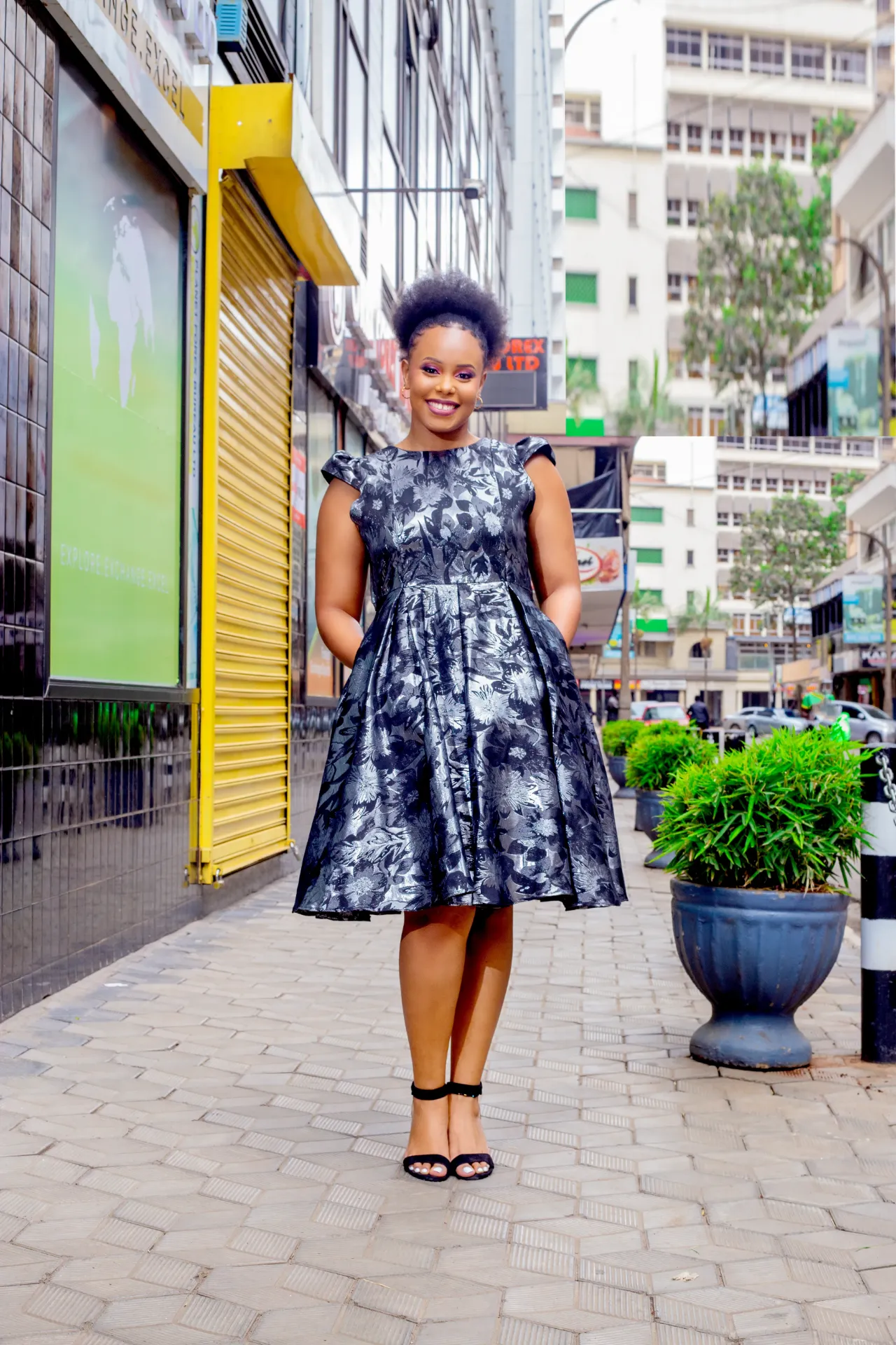 Sikwadhi Brocade Dress - Silver